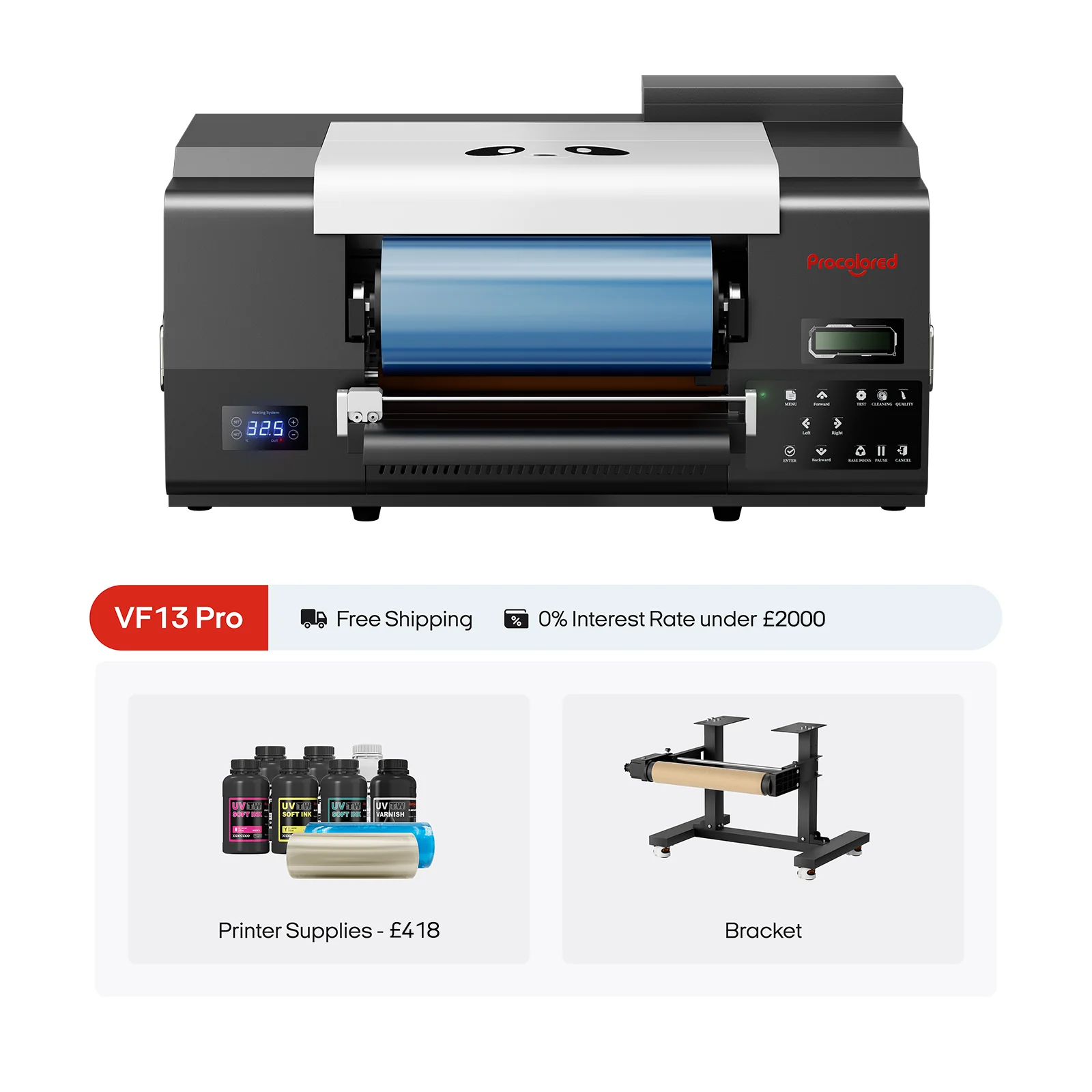 Procolored VF13 Pro Panda UV DTF Printer 13" A3+ Dual XP600 2-in-1 - Image 3