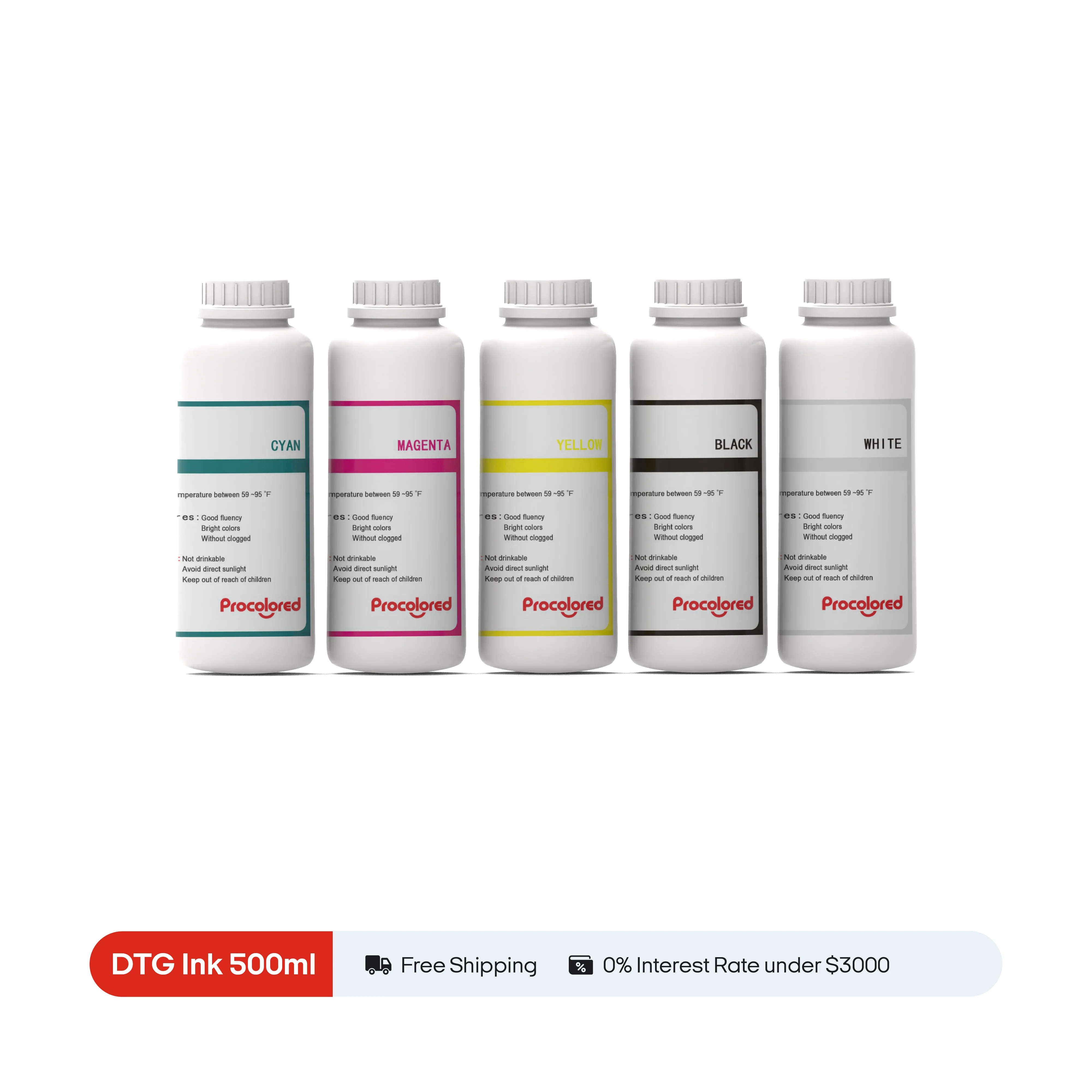 Procolored Direct to Garment Textile Ink 500ml - Image 2