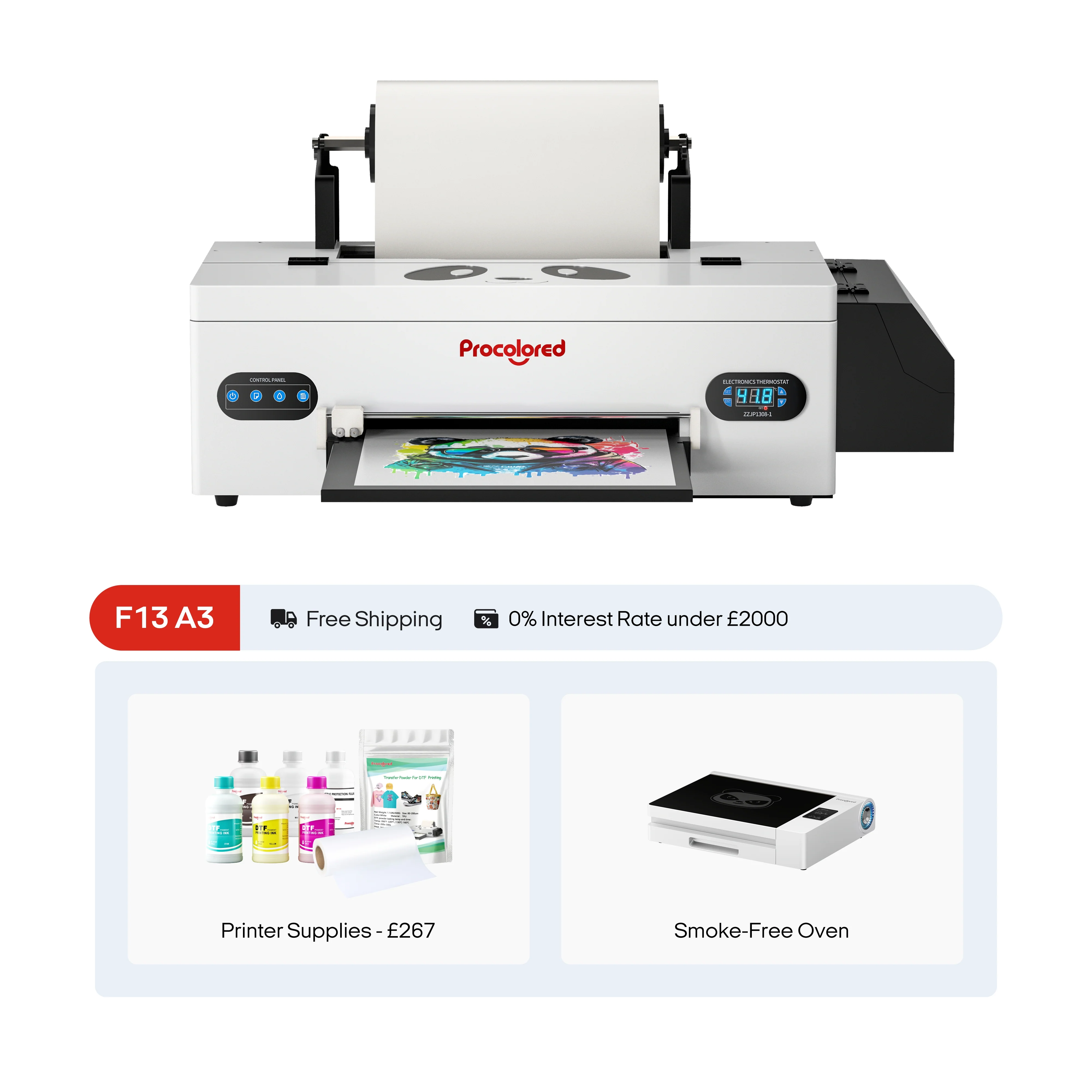 Procolored F13 Panda DTF Printer 13" A3 L1800 & Oven Premium - Image 7