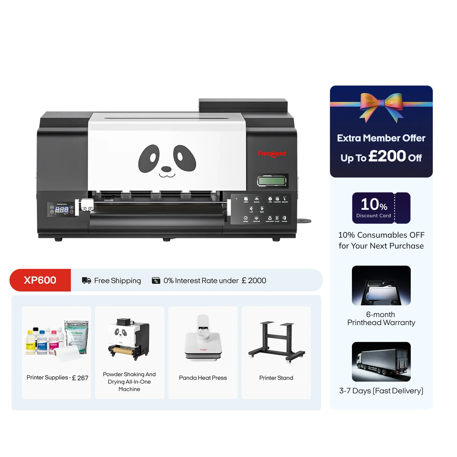 Procolored F13 Pro Panda DTF Printer 13" A3 Dual XP600 & Stand Ultimate Bundle - Image 7