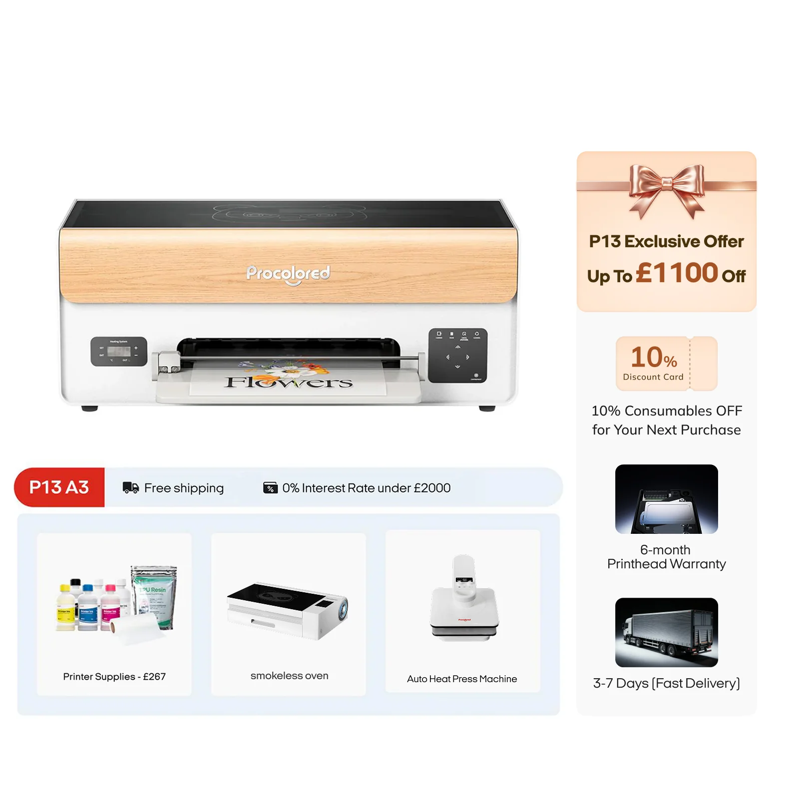 Procolored P13 DTF Printer 13" A3 XP600 & Complete Bundle Premium - Image 7