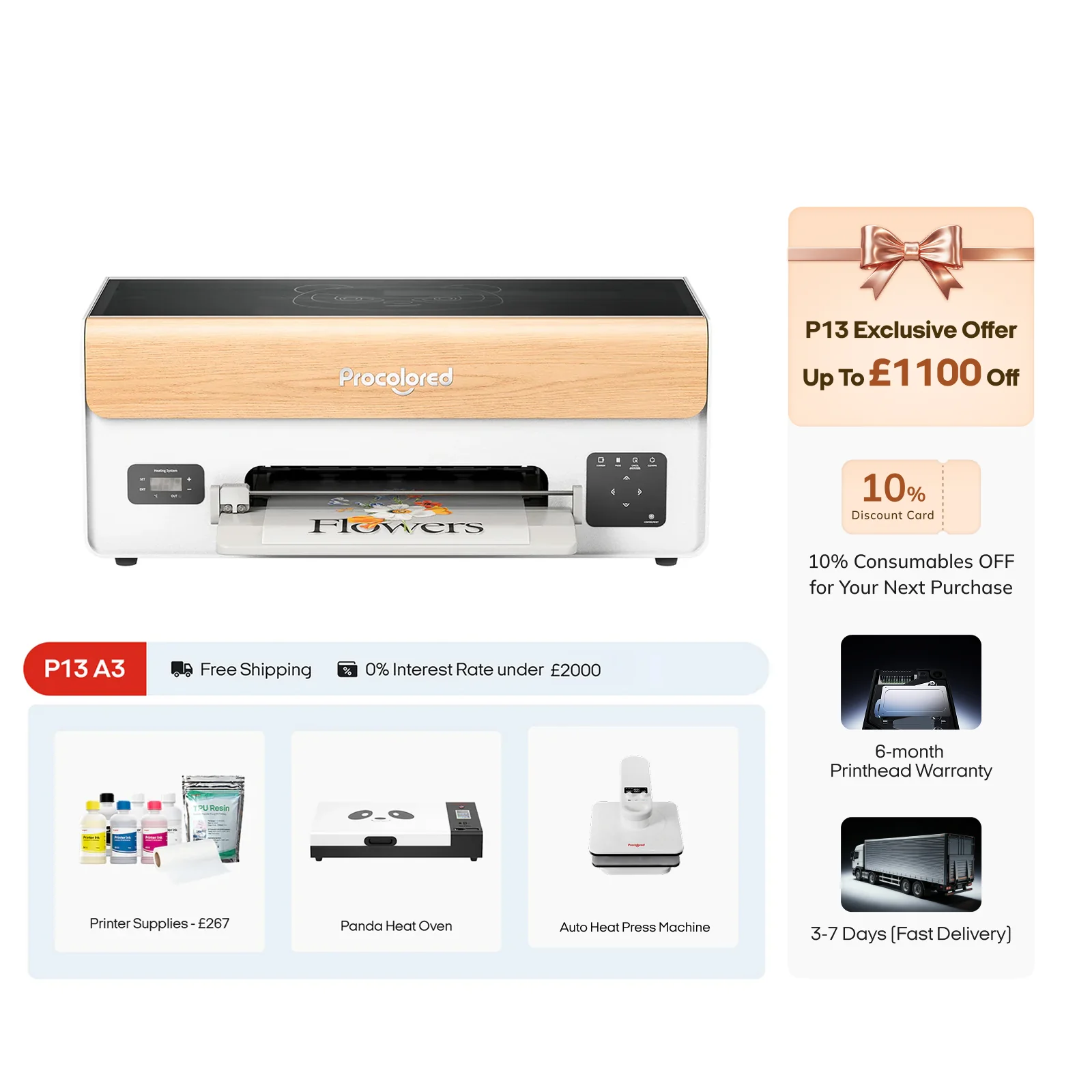 Procolored P13 DTF Printer 13" A3 XP600 & Complete Bundle - Image 7