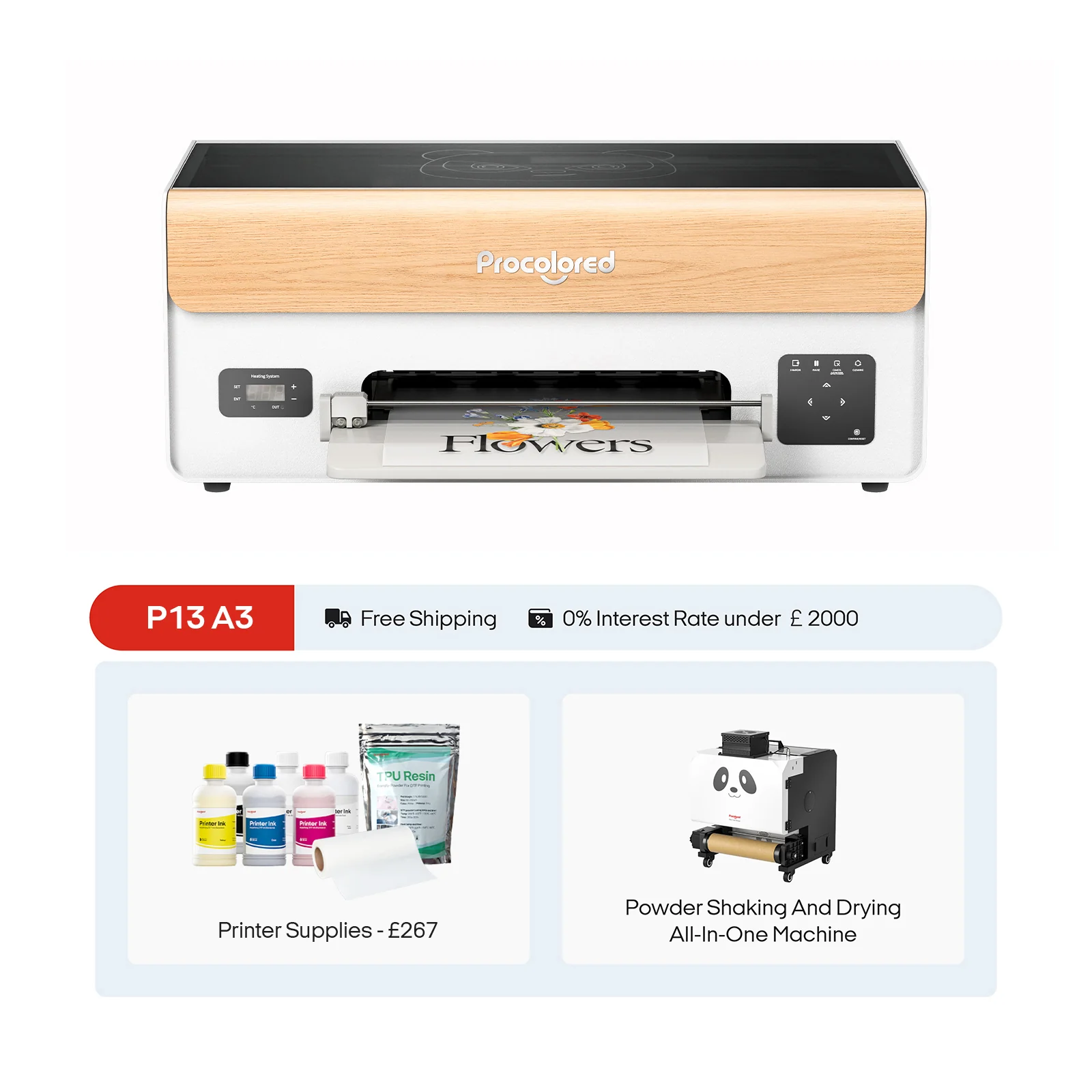 Procolored P13 DTF Printer 13" A3 XP600 & DTF Shaker Bundle (MacOS) - Image 2