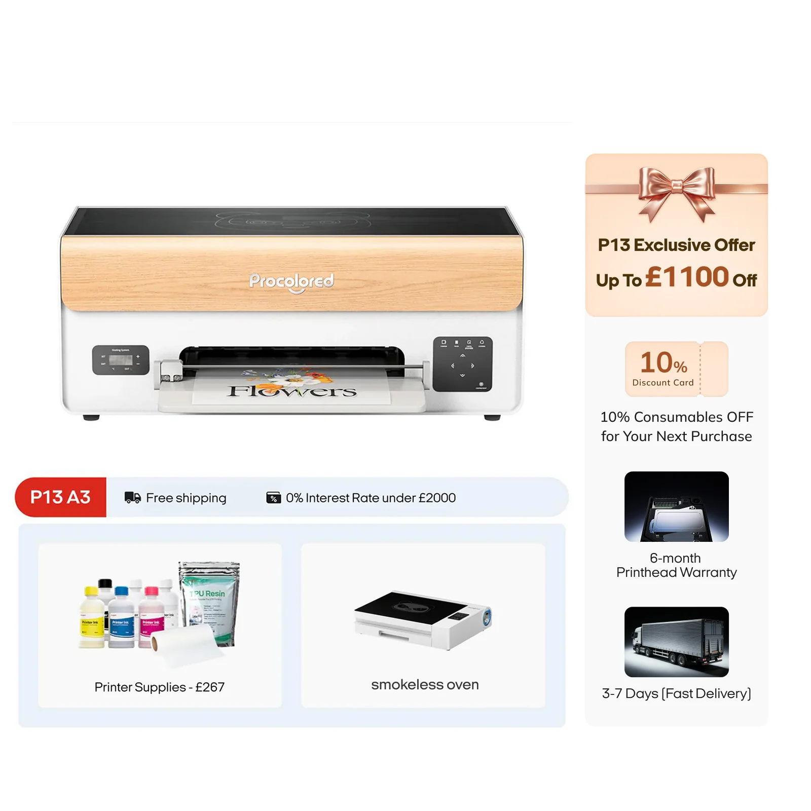 Procolored P13 DTF Printer 13" A3 XP600 & Oven Premium - Image 7