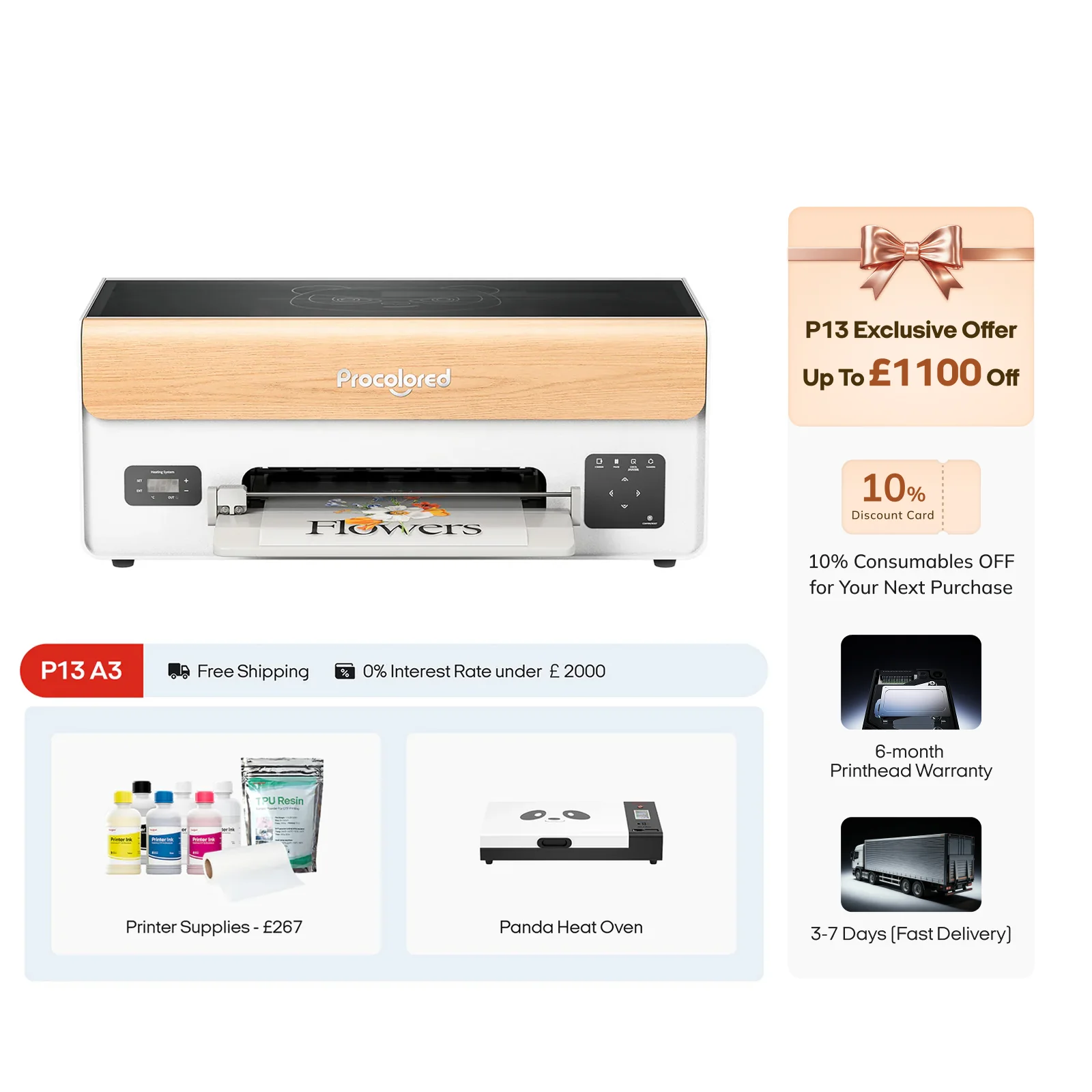 Procolored P13 DTF Printer 13" A3 XP600 & Oven - Image 7