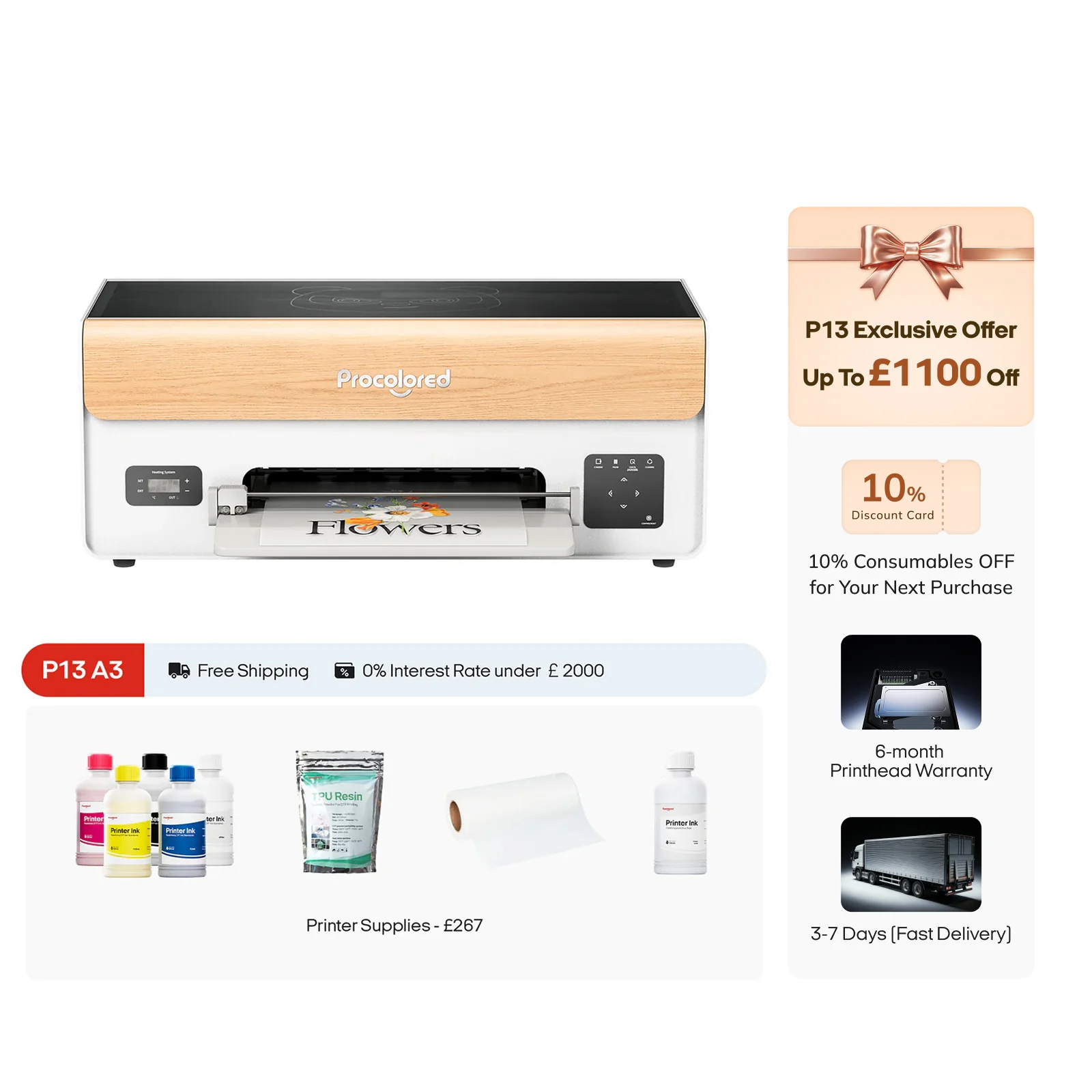 Procolored P13 DTF Printer 13" A3 XP600 - Image 6