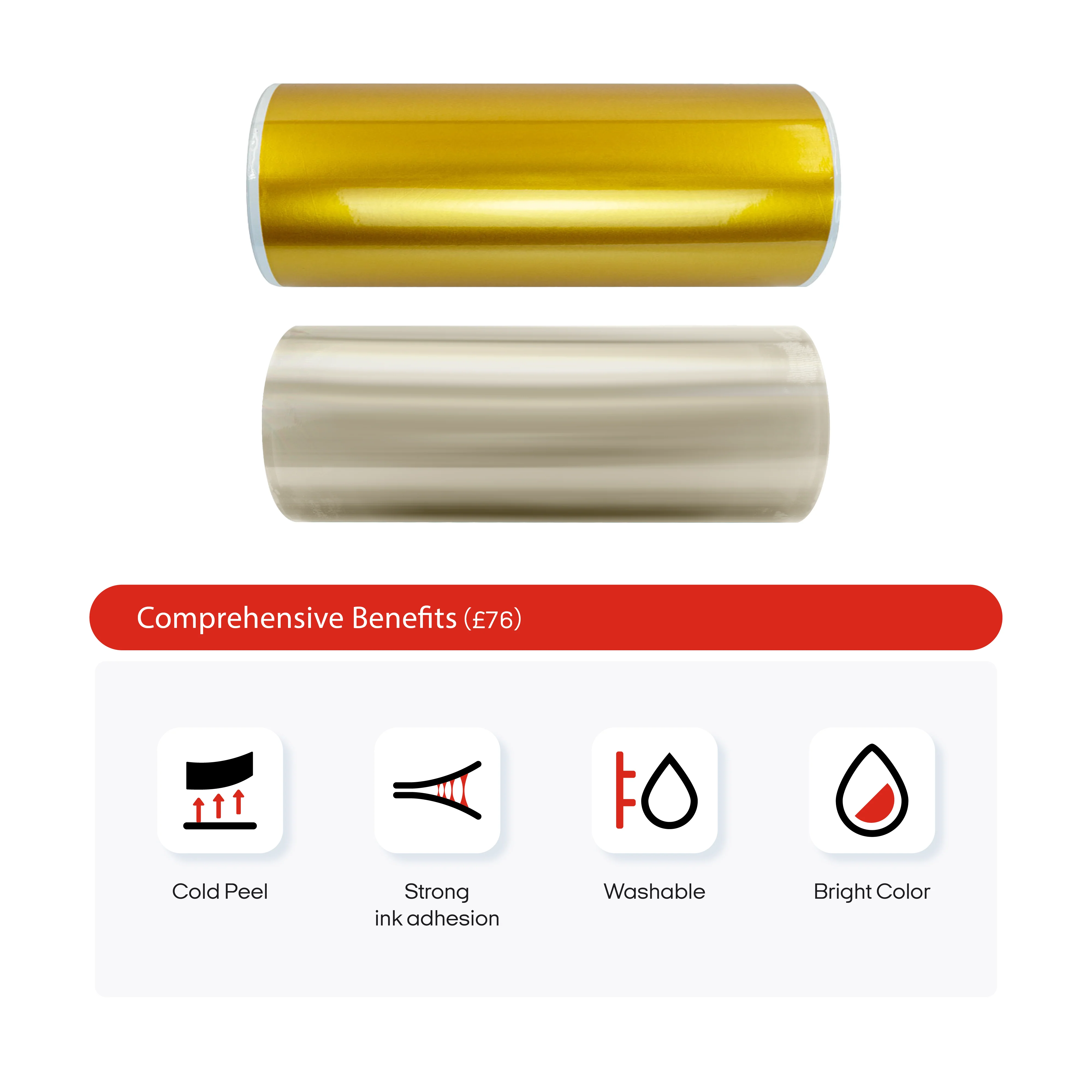 Procolored UV DTF Transfer Hot Stamping Gold Film——fit for A3 UV DTF Printer - Image 2